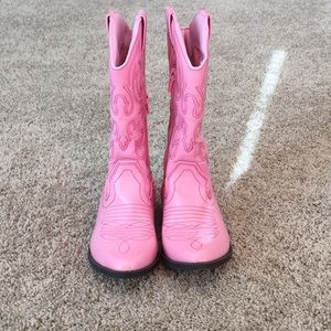 Pink cowgirl boots size 1